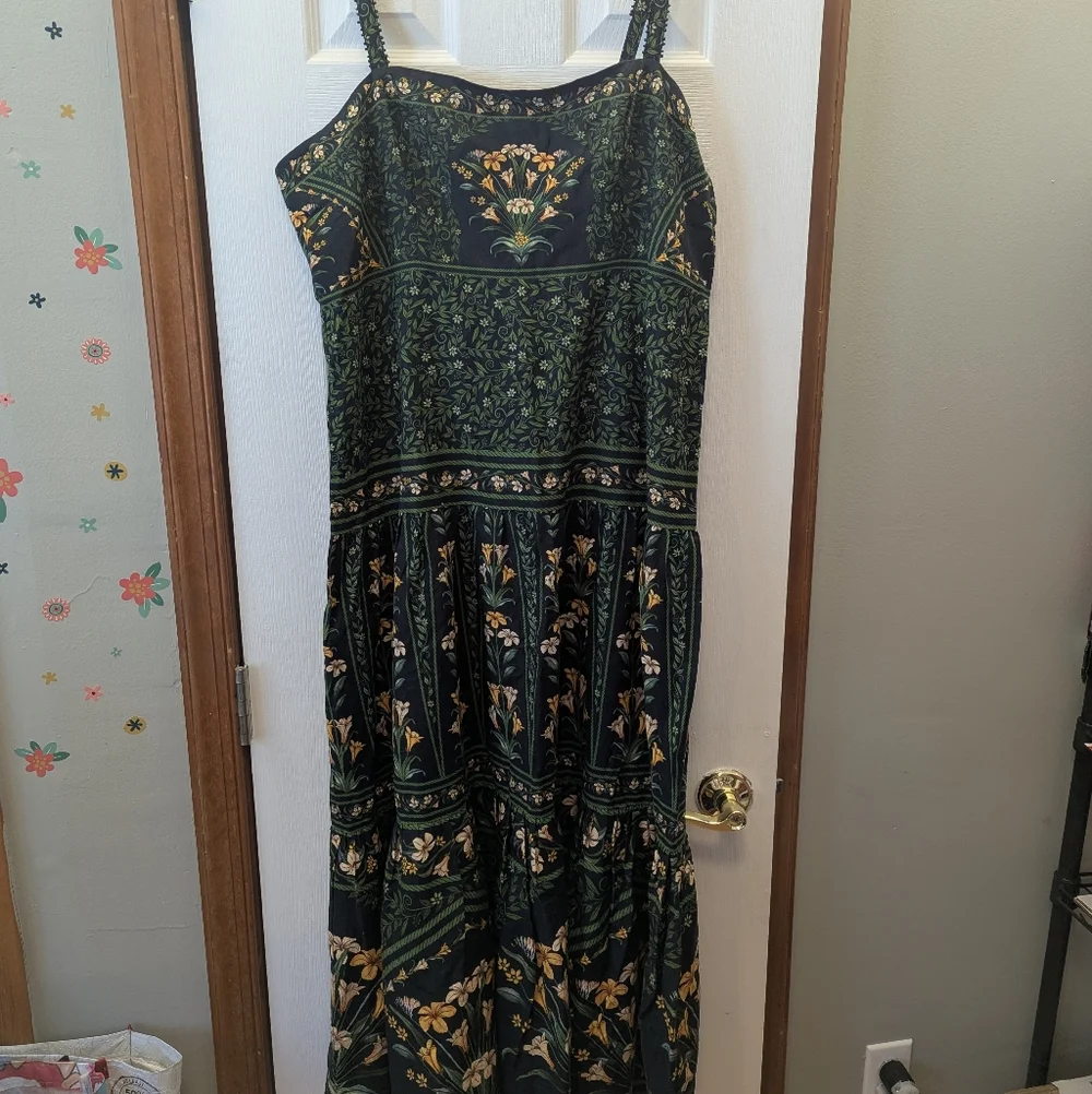 NWT Farm Rio Black Floral Dress, Size XL - Picture 4 of 11